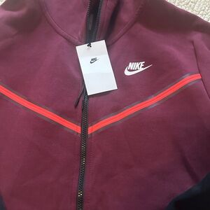 Nike Maroon and Red Track Jacket